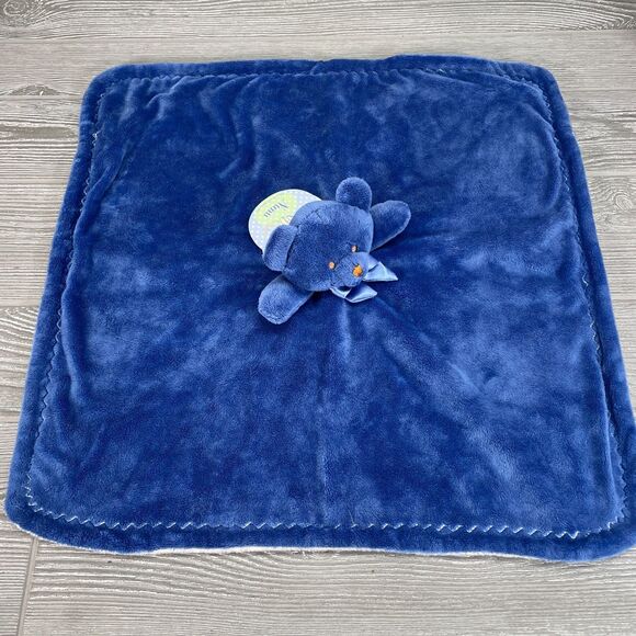 Blankets and Beyond NUNU Dark Blue Bear Lovey Plush Teddy Security Blanket - NEW - Picture 4 of 12
